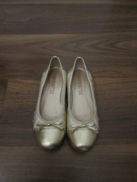 Kozene bielo-zlate balerinky, lasocki,37