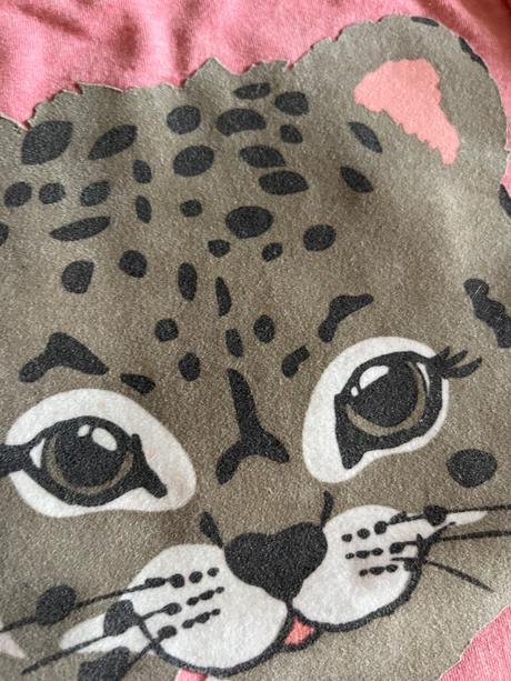 Tričko s veľkou aplikáciou leoparda 110/116, h&m,110