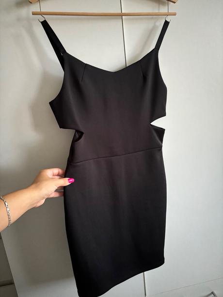 Čierne mini šaty, amisu,s