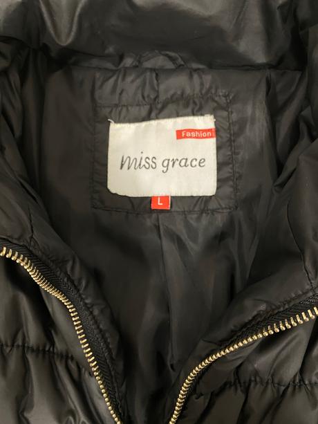 Damska čierna zimna bunda, m