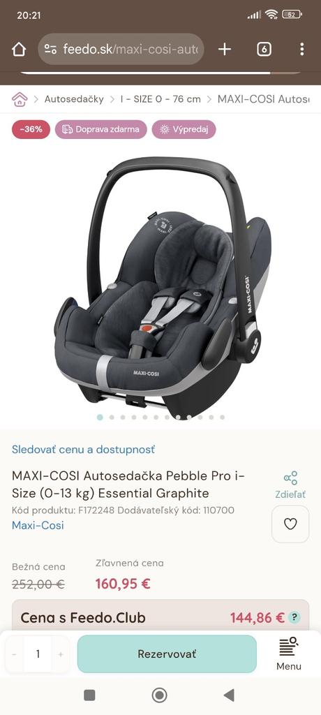 Vajíčko maxi-cosi pebble pro i-size, maxi cosi