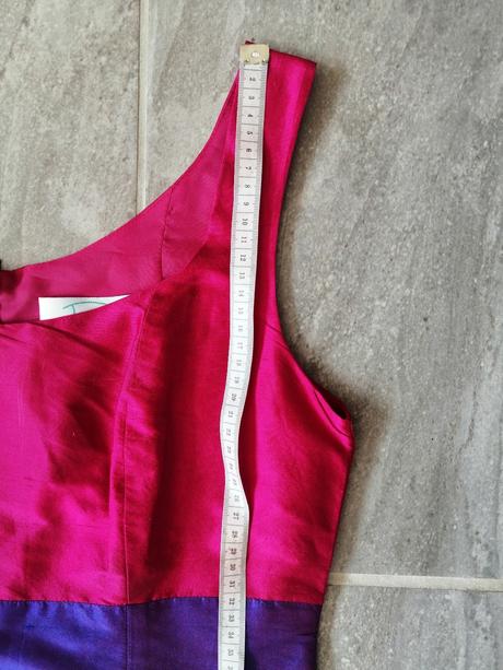 Luxus fialovo ružové hodvábne šaty jaego, v38, 38