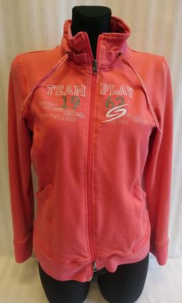 Dámska ružová elastická mikina na zips, shamp, s/m, m