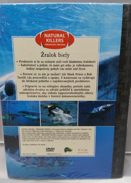 Žraloky - predátory zblízka, dvd s knizočkou, 