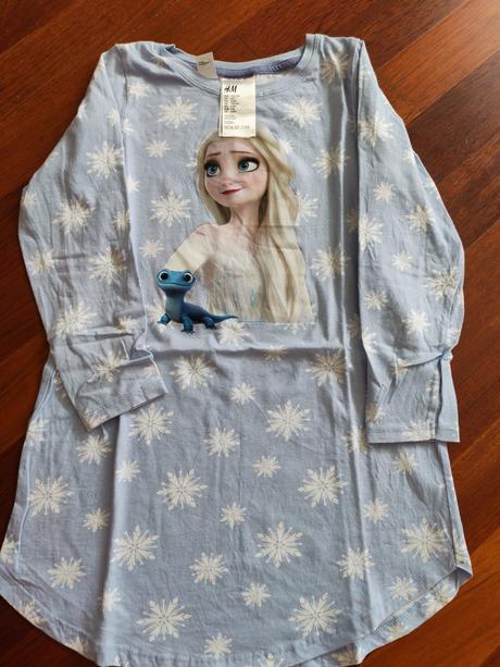 Nočná košela frozen s dlhým rukávom, h&m,128