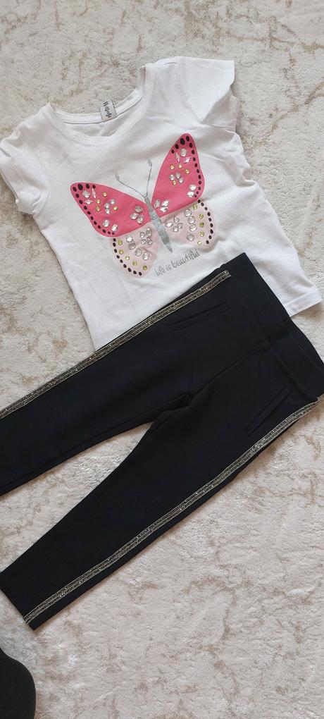 Elegantné leginky so štrasom, zara,104