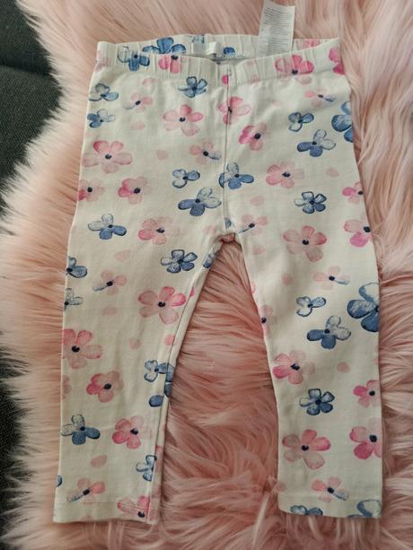 2 ks tenké riflové leginky + 1 ks gratis, h&m,80