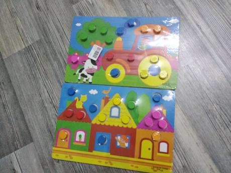 Drevené farebné vkladacky, 