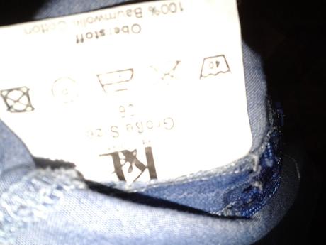 Tenšie rifľové šaty s volánom veľ. 36/38, 38