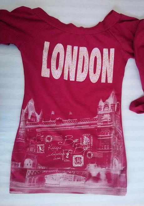 Dámsky bordový elastický top s motívom, italy, s