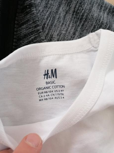 Nohavice 3/4, tričko, mikina, h&m,104