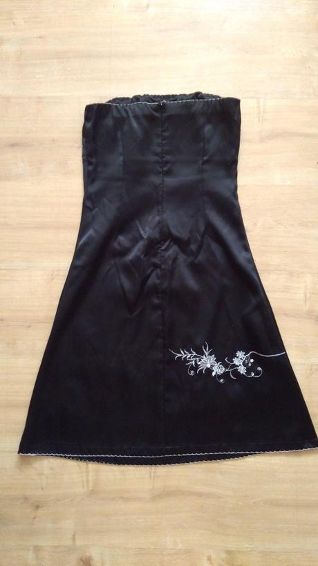 Saténové čierne šaty, veľkosť 36, 36