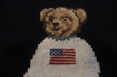 Ralph lauren bear ikonicky bavlneny sveter s/m, ralph lauren,s