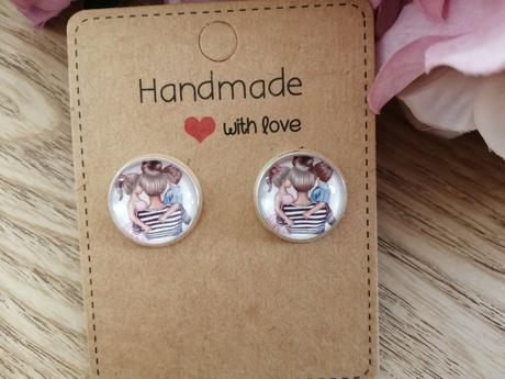 Náušnice napichovačky mama,