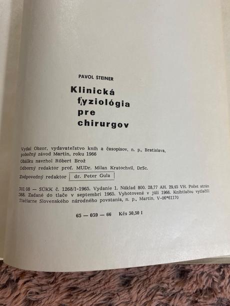 Klinická fyziológia pre chirurgov, 