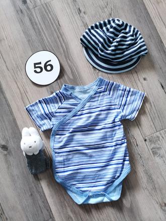 Modré pásikavé body a šiltovka, 56