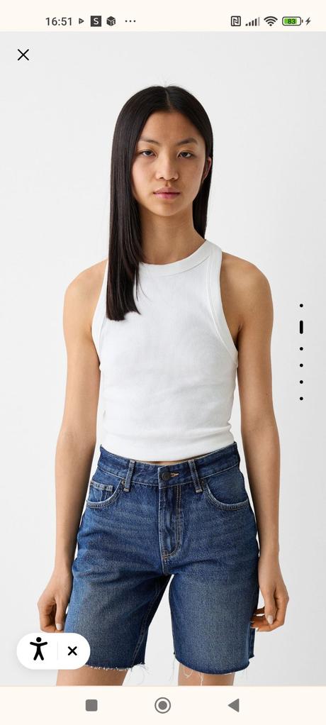 Riflové kraťasy, bershka,36