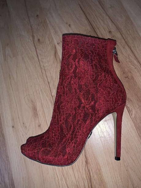 Kožené letné čižmy s čipkou, guess,37