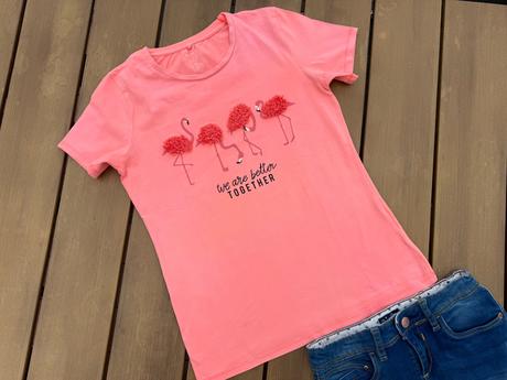 Tričko s 3d plameniakmi 146-152, name it,146