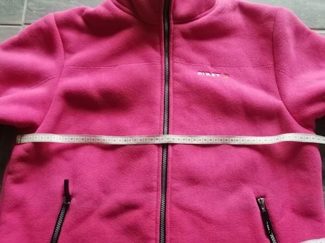Ružová flísová bunda s kožušinou v176, 176