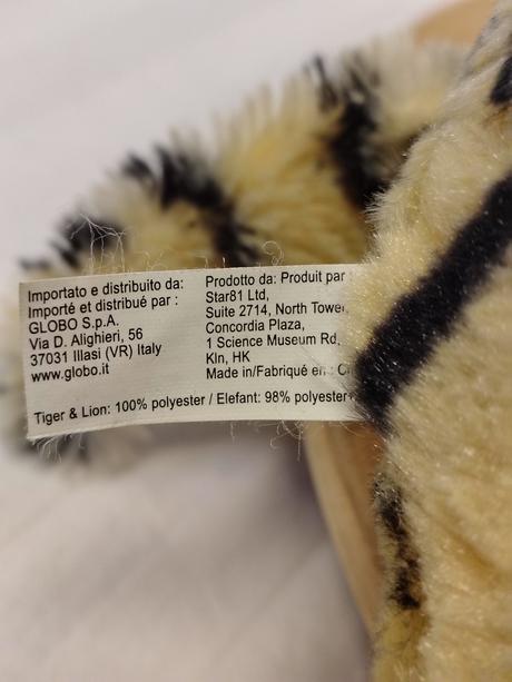 Veľký plyšový tiger sediaci, globo, 32 cm, 