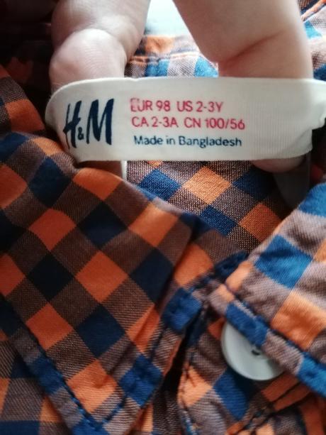 Károvaná košeľa, h&m,98