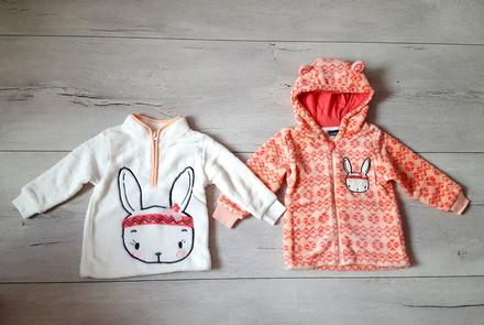 Dvakrat zajko flisova mikina, lupilu,92