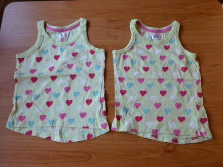 2x tričko na ramienka, 122