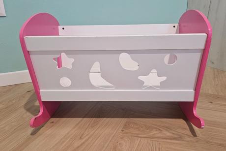 Drevená kolíska pre bábiky, šírka (cm): 35,dĺžka (cm): 50