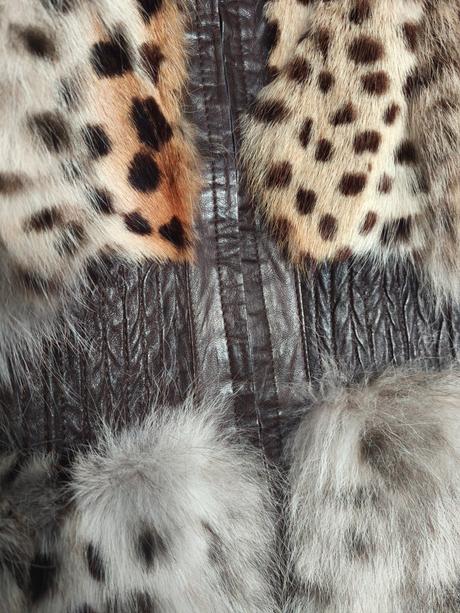 Luxusna vesta z pravej kozusiny rys ostrovid, s