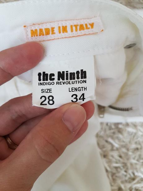 Talianske biele slim riflíky zn.the ninth vel.s, 28