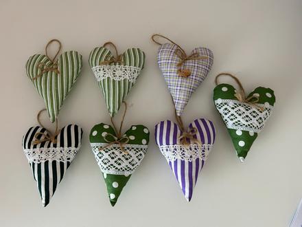 Látkové srdiečka,