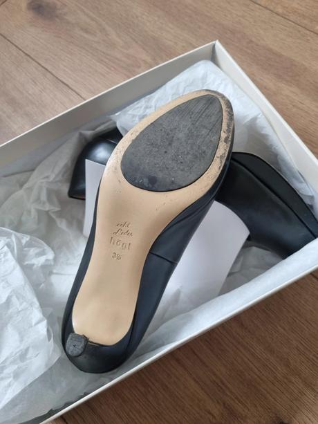 Čierne kožené lodičky högl 37, 37