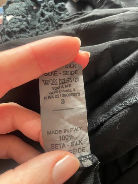 Čierny hodvábny top, s/m, s