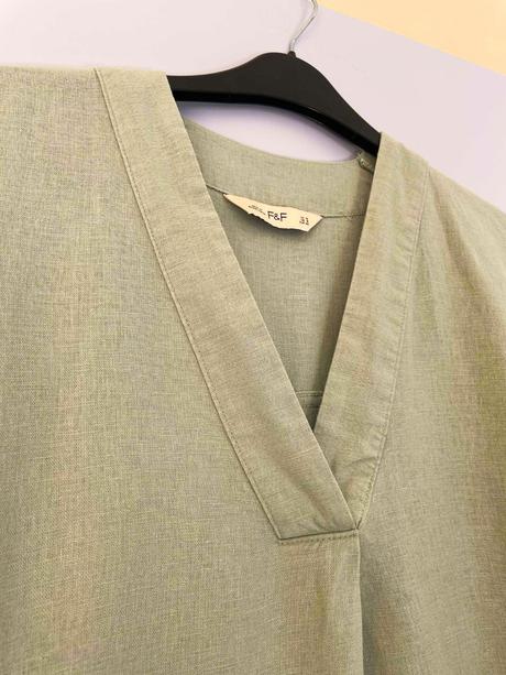 Ľanové voľné šaty, f&f,xl