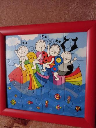 Puzzle obraz /bogyó és babóca/,