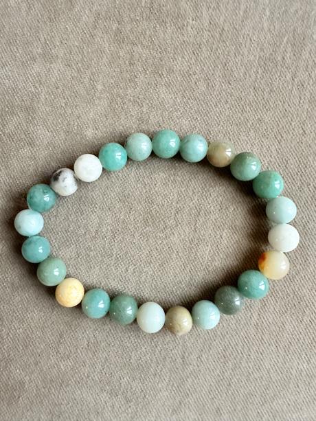 Prírodný náramok z amazonitu - kameň pokoja, 