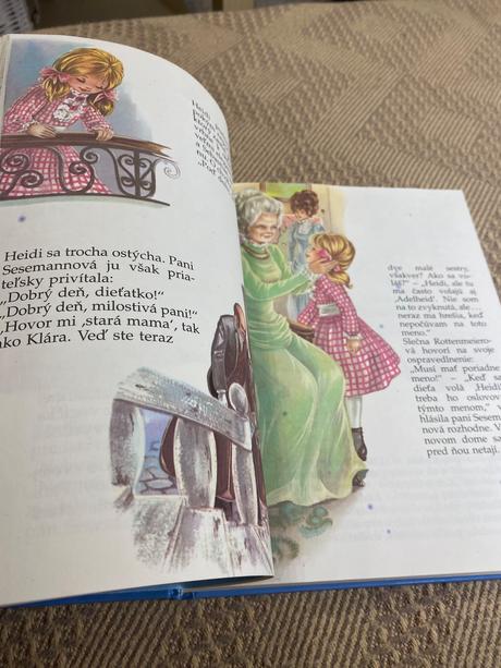 Krásna stará retro rozprávka heidi dievčatko z hôr,