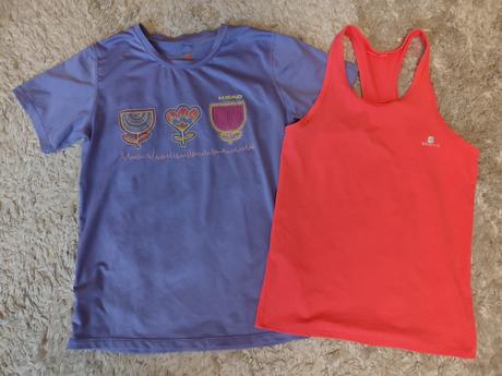 2 funkčné tričká, domyos,140