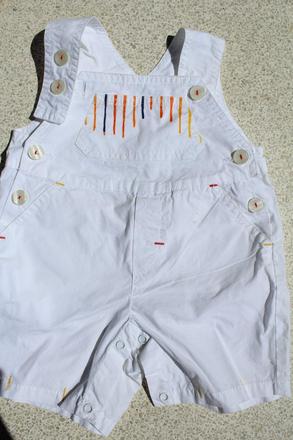 Biele kraťase na traky, chicco,62