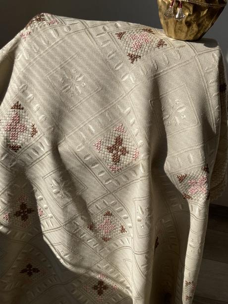 Obrus krémový -priemer-175 cm,, 