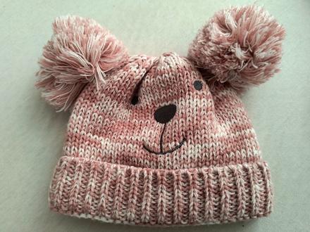 Zimná čiapka s brmbolcami 0 - 3 mes, f&f,<50