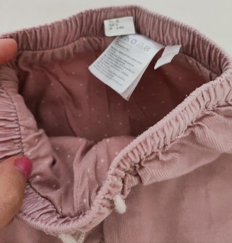 Zateplené menčestrové nohavice, h&m,74