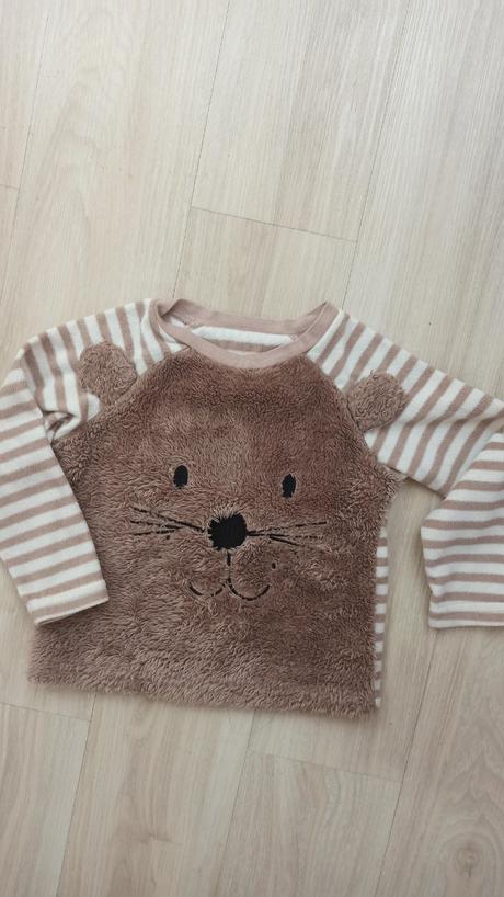 Fleece mikina s mackom, 92