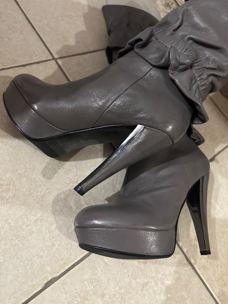 Kožené čizmy cafenoir, 37