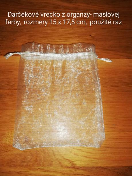 Darčekové vrecko z organzy, 