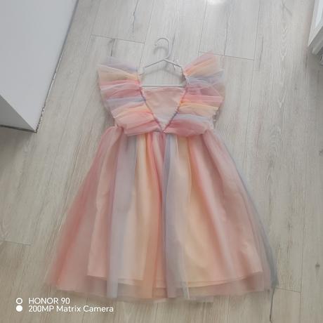 Šaty dúhové, h&m,128