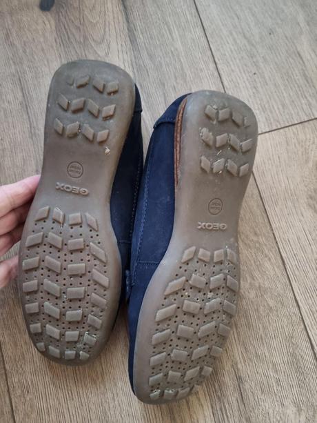 Modré mokasíny z brúsenej kože geox 36, geox,36