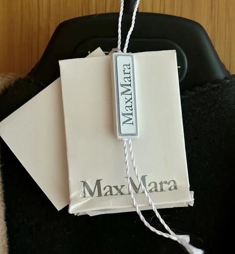 Elegantný vlnený kabát max mara č.42 a rukavice, 42