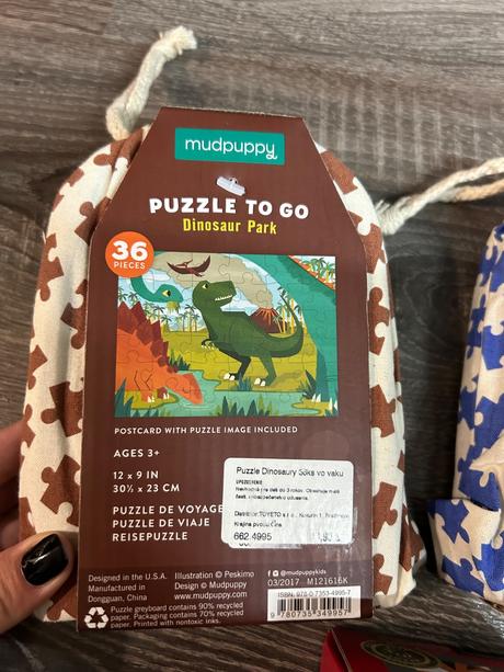 Mudpuppy detske puzzle vo vrecuskach a pexeso,